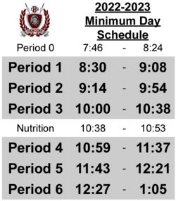 minimum day schedule